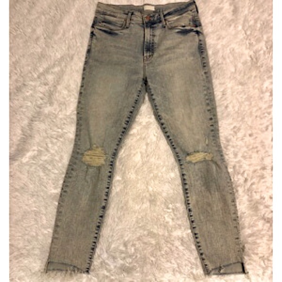 “NEW” MOTHER The Stunner Zip Ankle Fray Jean - Picture 6 of 11